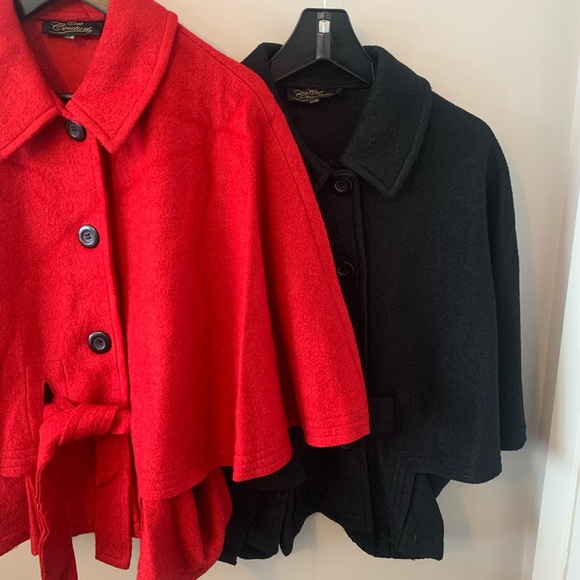NWOT / Cape Coat / Red / 45% Wool - Picture 14 of 14